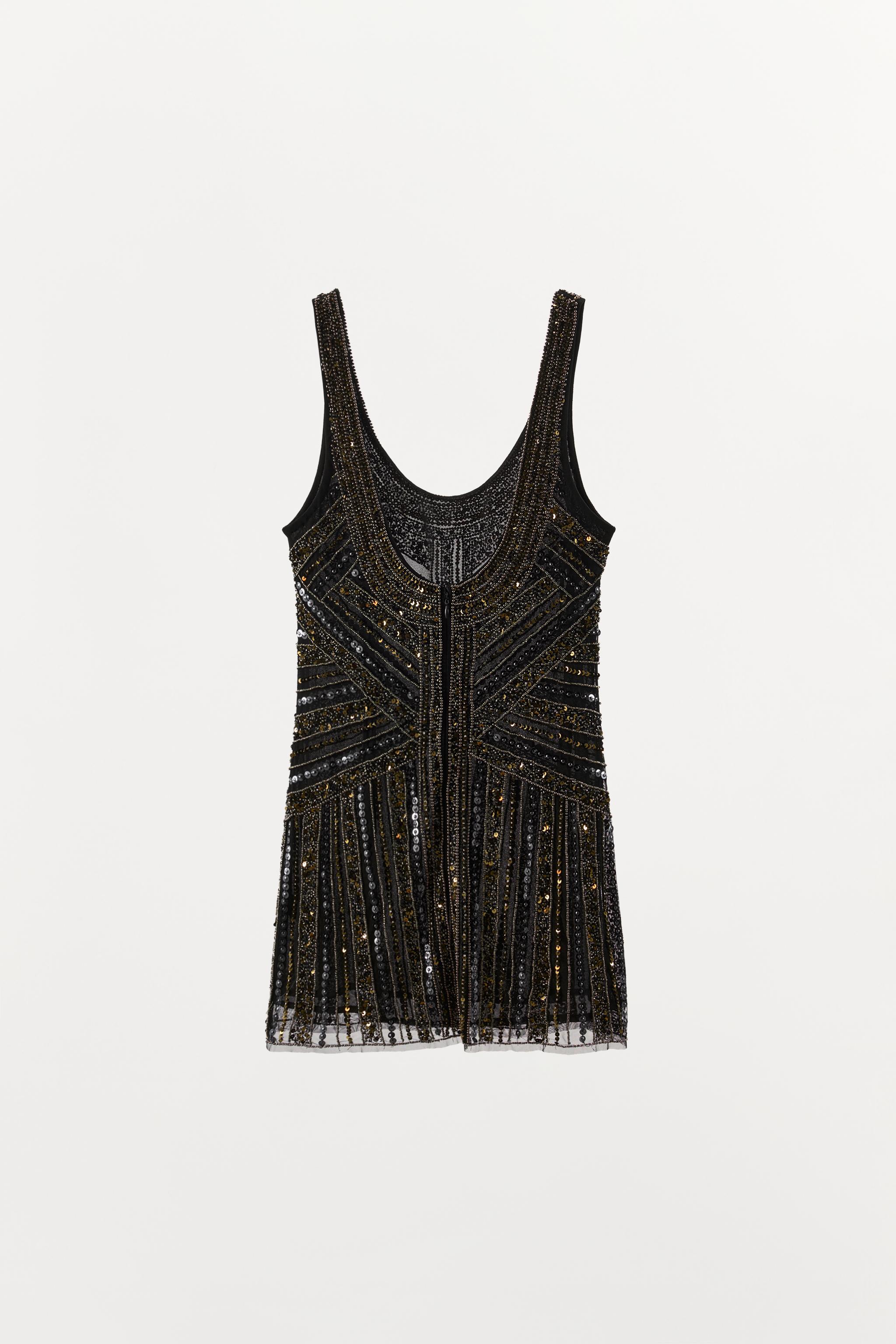 BEADED MINI DRESS
