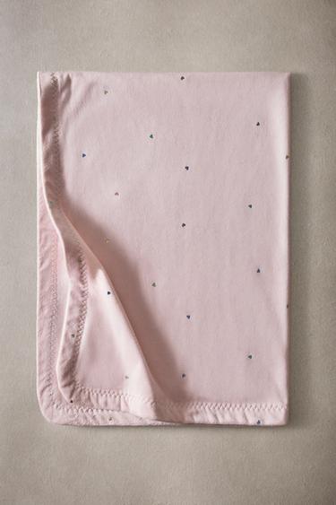 KIDS' HEART PRINT BLANKET - Pink by Zara