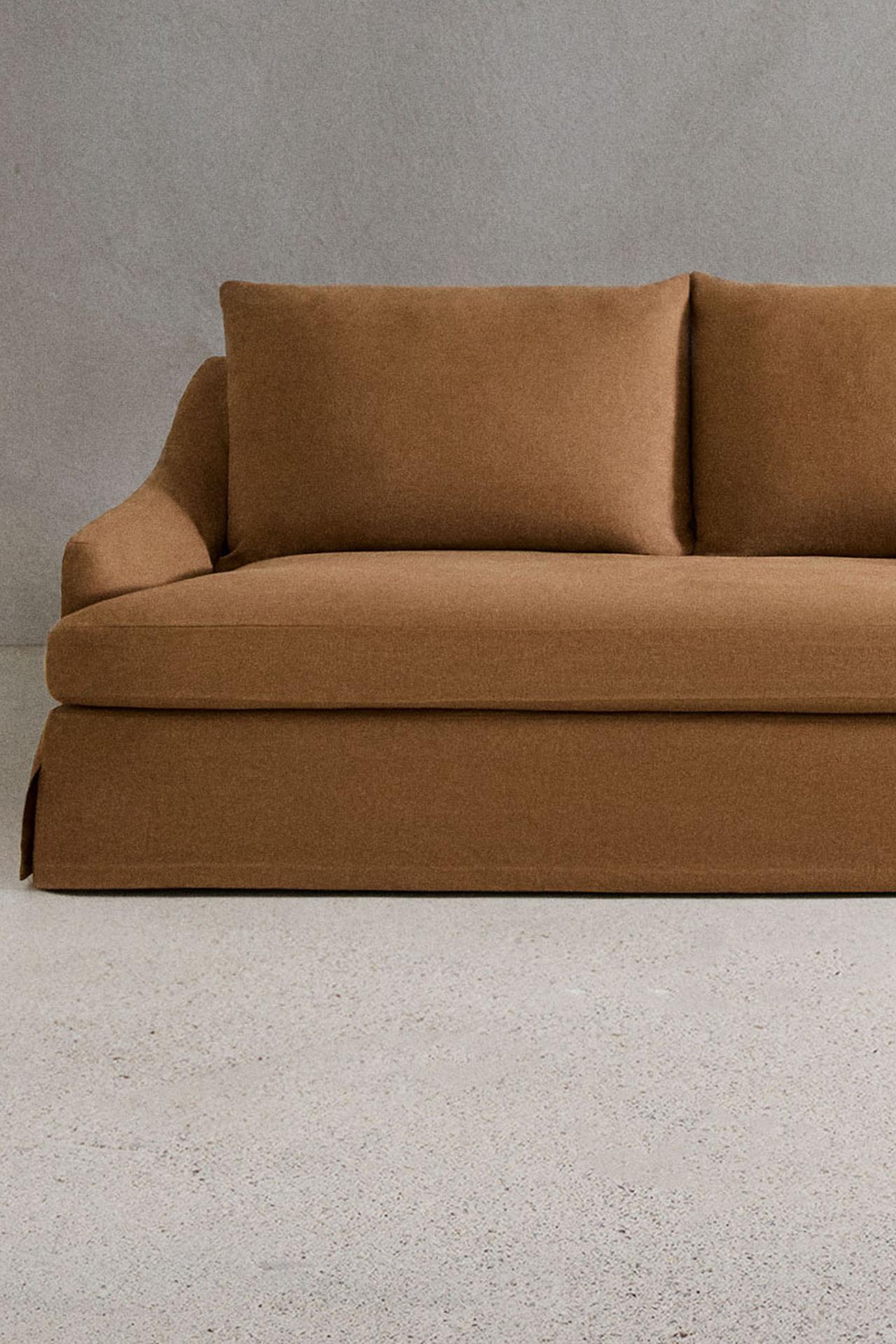 SOFA 01 LINEN COVER — Mustard