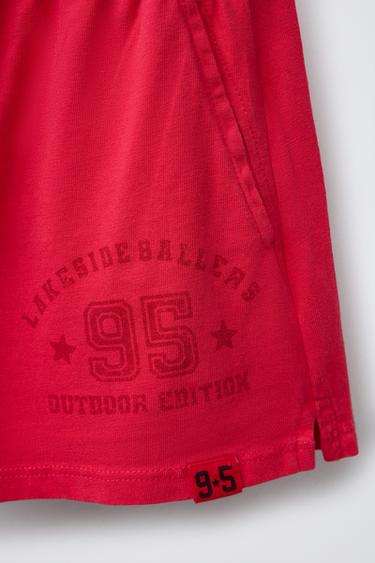 SLOGAN BERMUDA SHORTS - Raspberry by Zara - Image 3