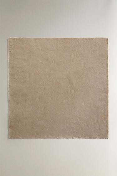 WASHED COTTON NAPKIN - GREENISH by Zara - Image 1