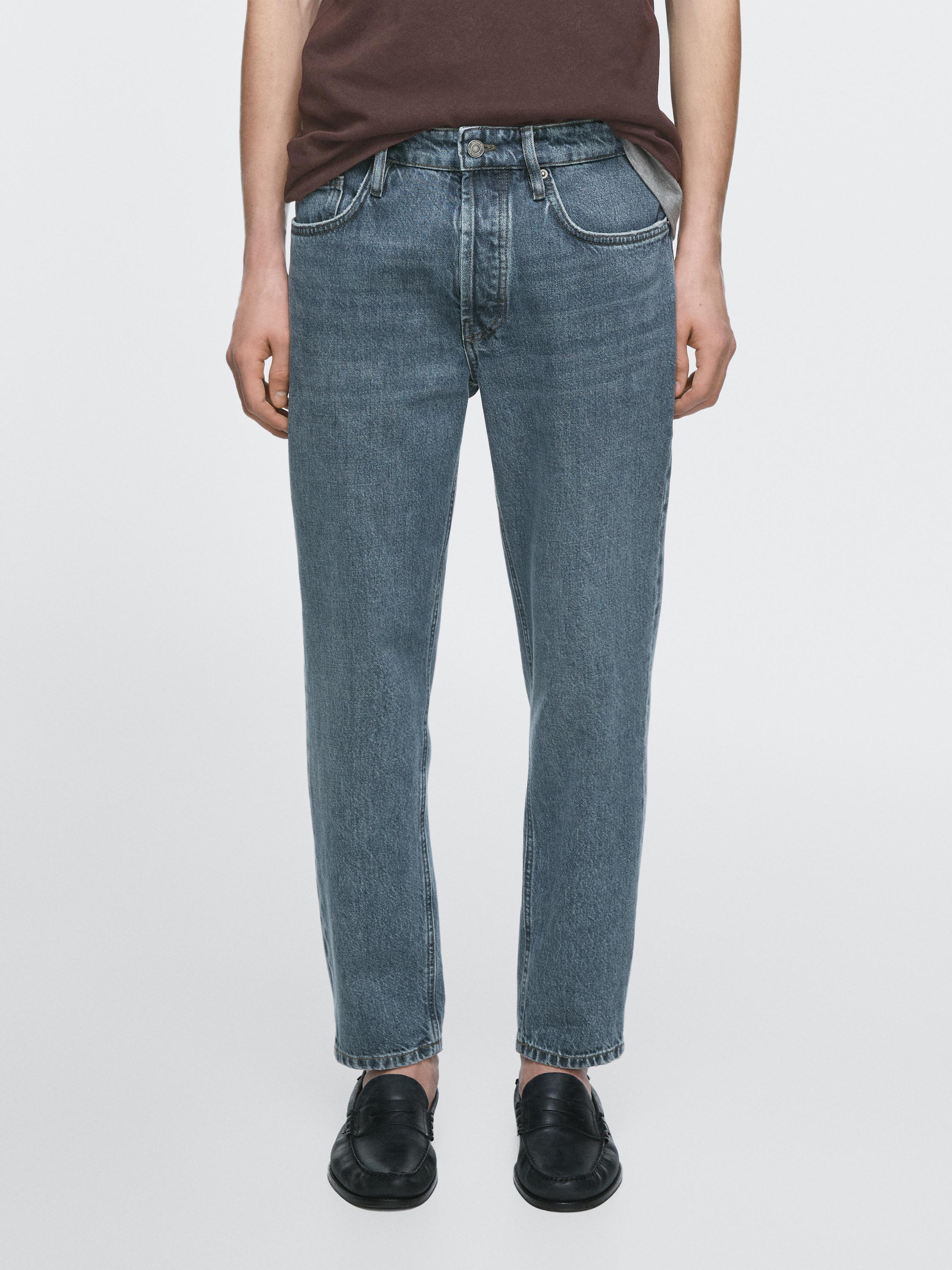 Cropped slim fit jeans