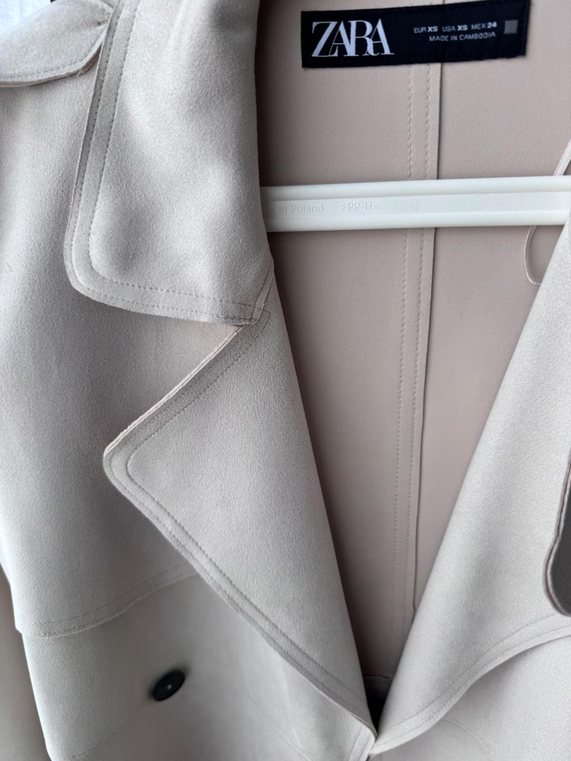 FAUX SUEDE TRENCH COAT - Image 3