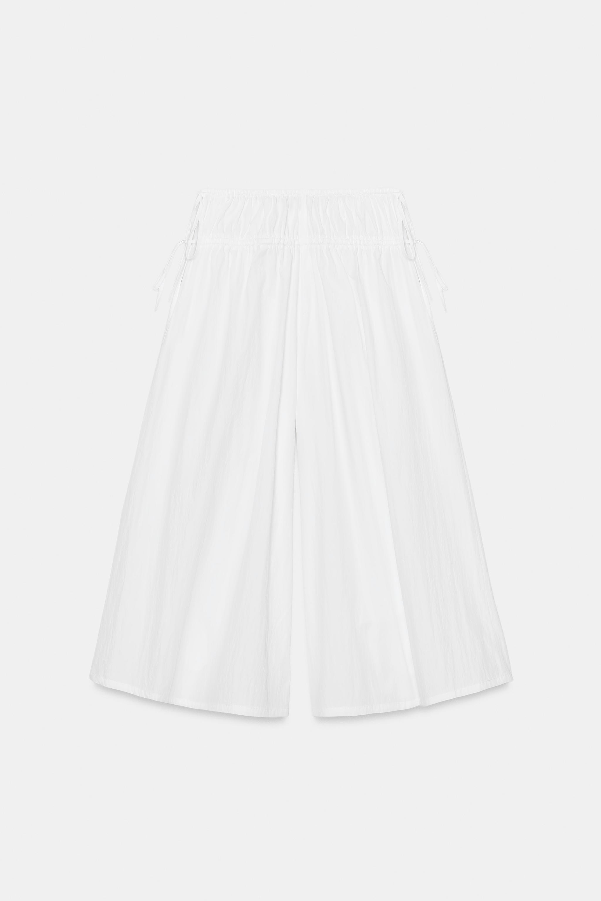 RUFFLED CULOTTES — White