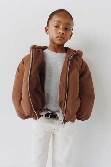 50% FEATHER 50% DOWN WATER-REPELLENT DOWN JACKET - Caramel by Zara