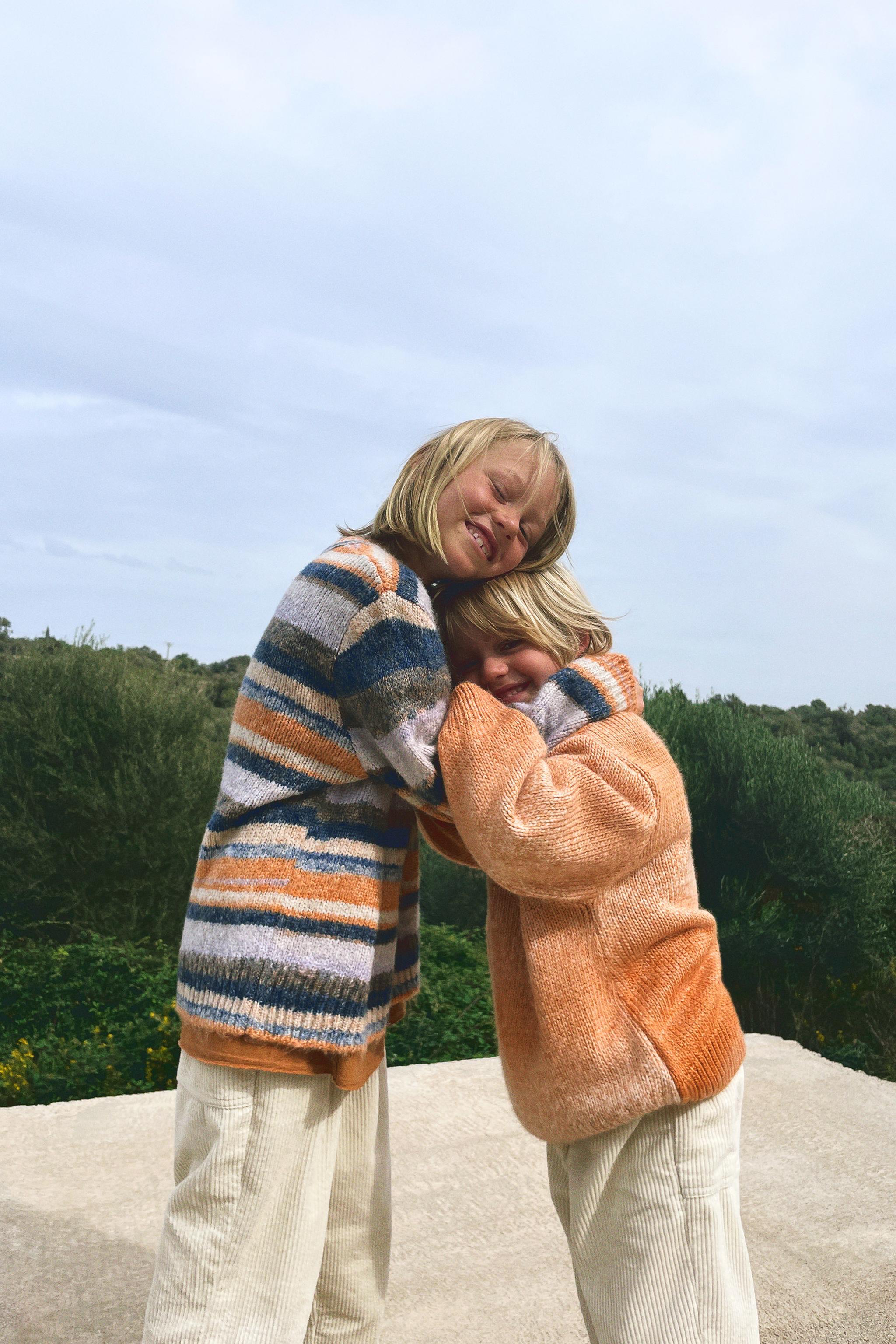 STRIPED KNIT SWEATER - Mauve | ZARA United States