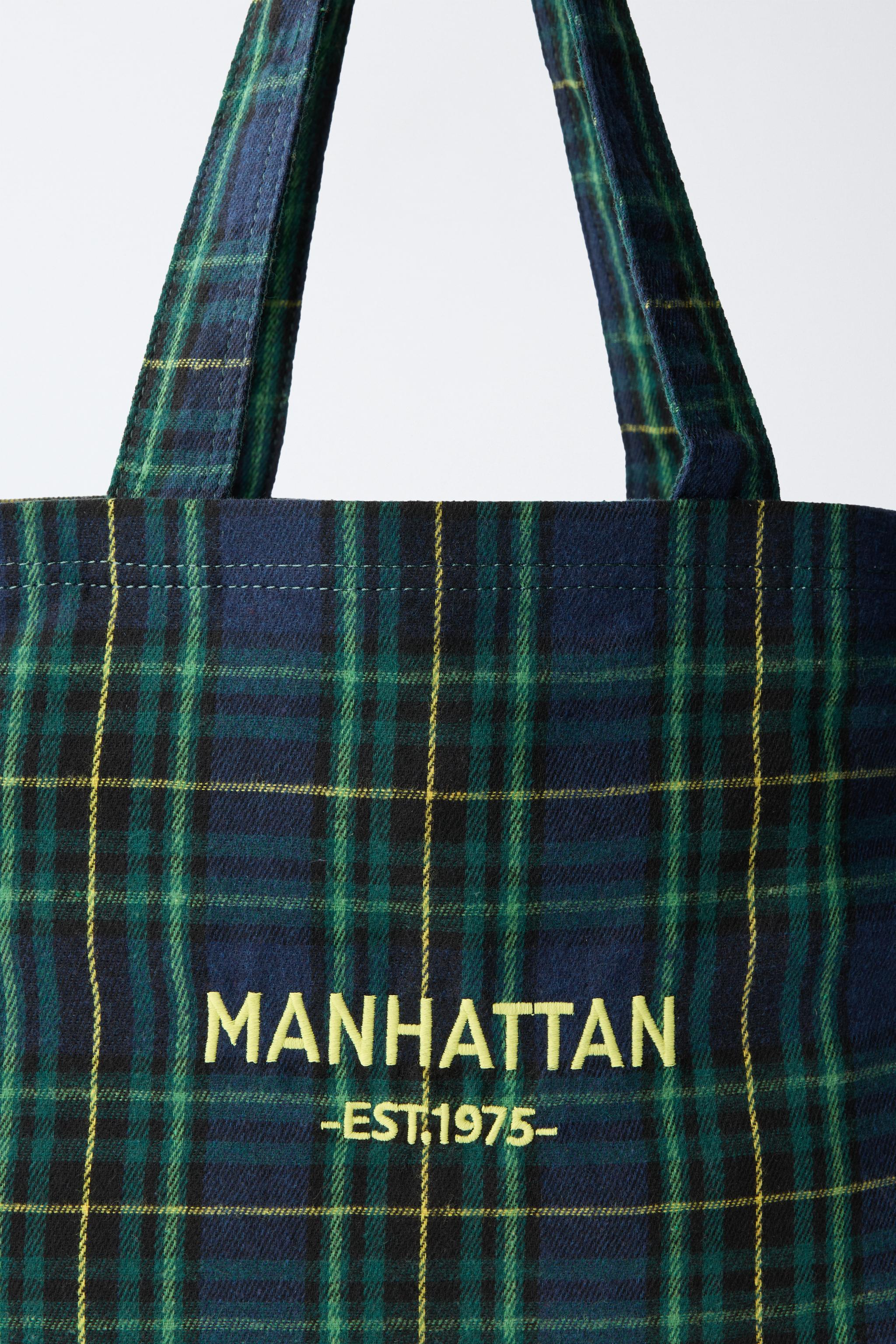 PLAID SHOPPER TOTE