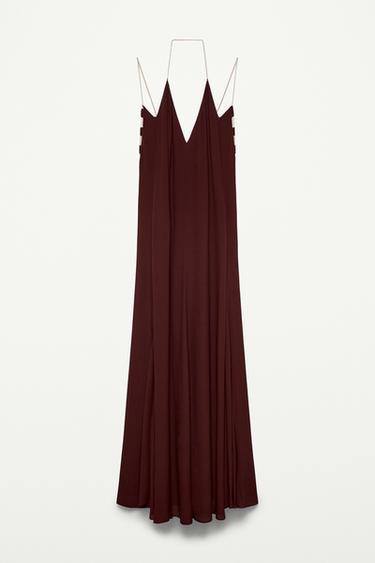 VESTIDO LENCERO CADENA - THE ITEM ZARA WOMAN - Burgundy de Zara - Imagen 0