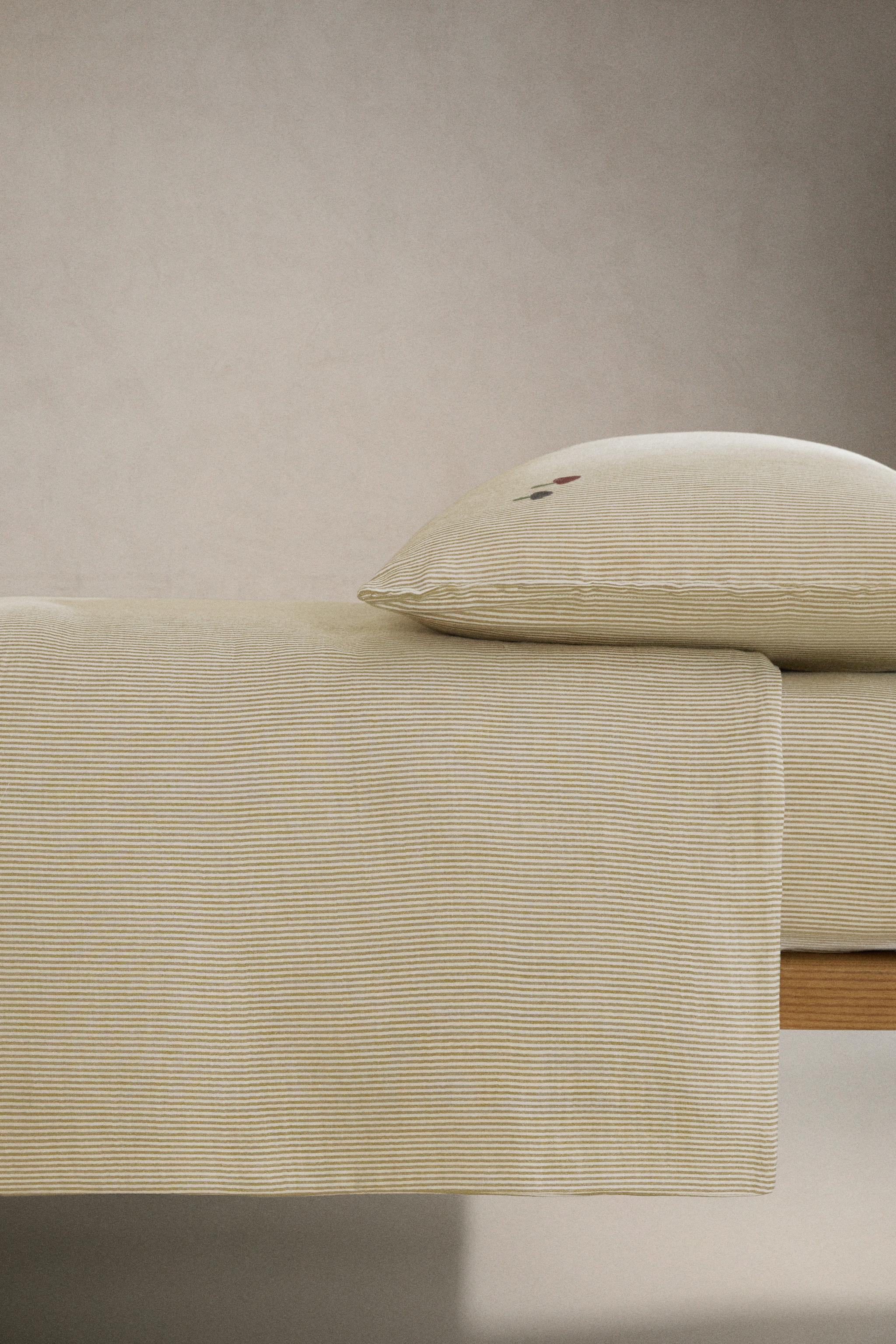 DRAP-HOUSSE ENFANT GAZE RAYURES