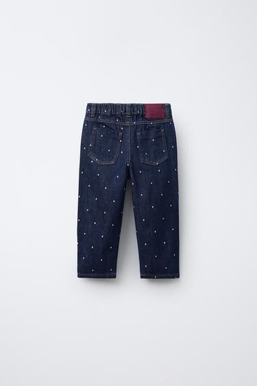 JEAN MOM FIT BRODÉ - Bleu moyen de Zara - Image 1