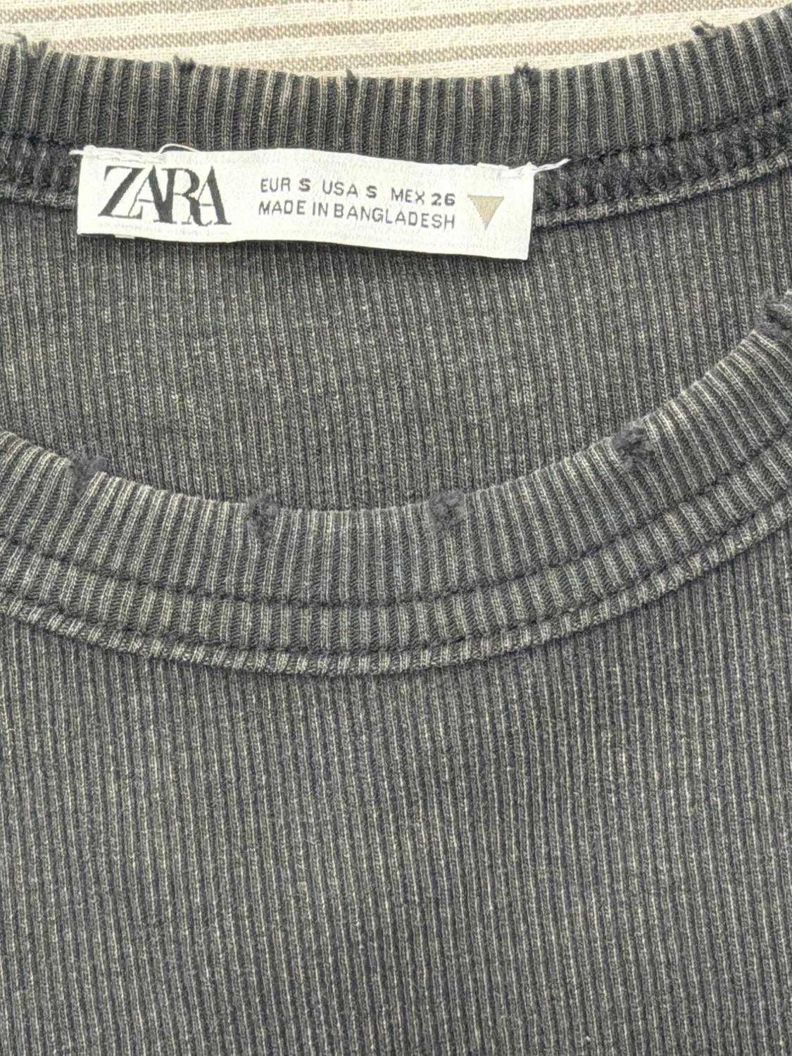 WASHED EFFECT RIB CROP TOP - Image 4