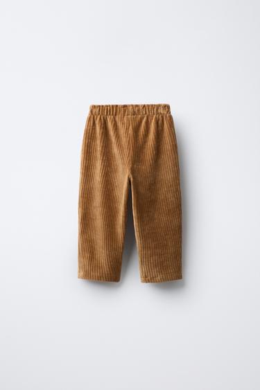 BAGGY CORDUROY TROUSERS WITH HEART POCKETS - Caramel by Zara - Image 1