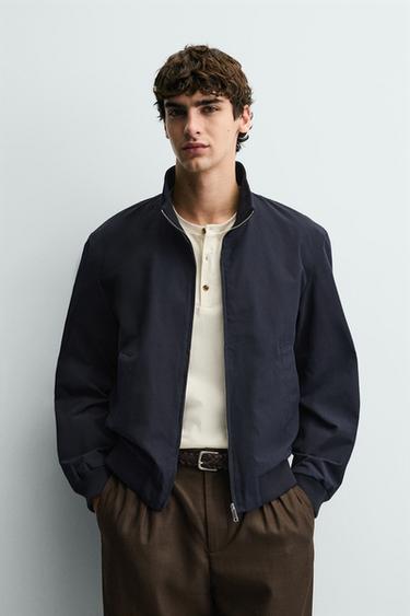 WATER-REPELLENT TECHNICAL JACKET - Navy blue by Zara
