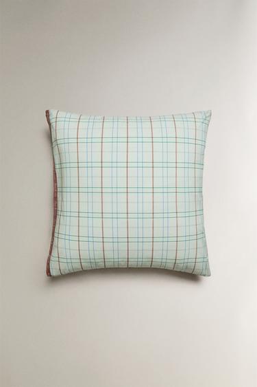 CHILDREN'S GREEN CHECK PILLOWCASE - Multicoloured by Zara - Image 1
