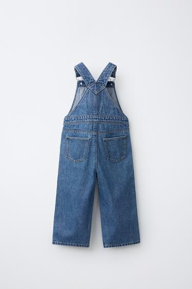 FRUIT OF THE LOOM™ LABEL DENIM OVERALLS — Mid-blue 2