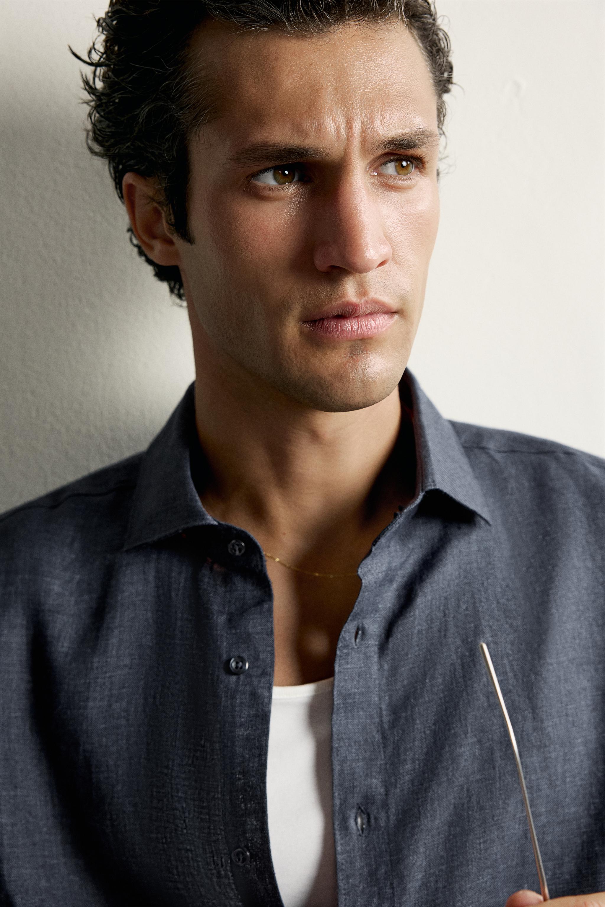 100% LINEN REGULAR FIT SHIRT