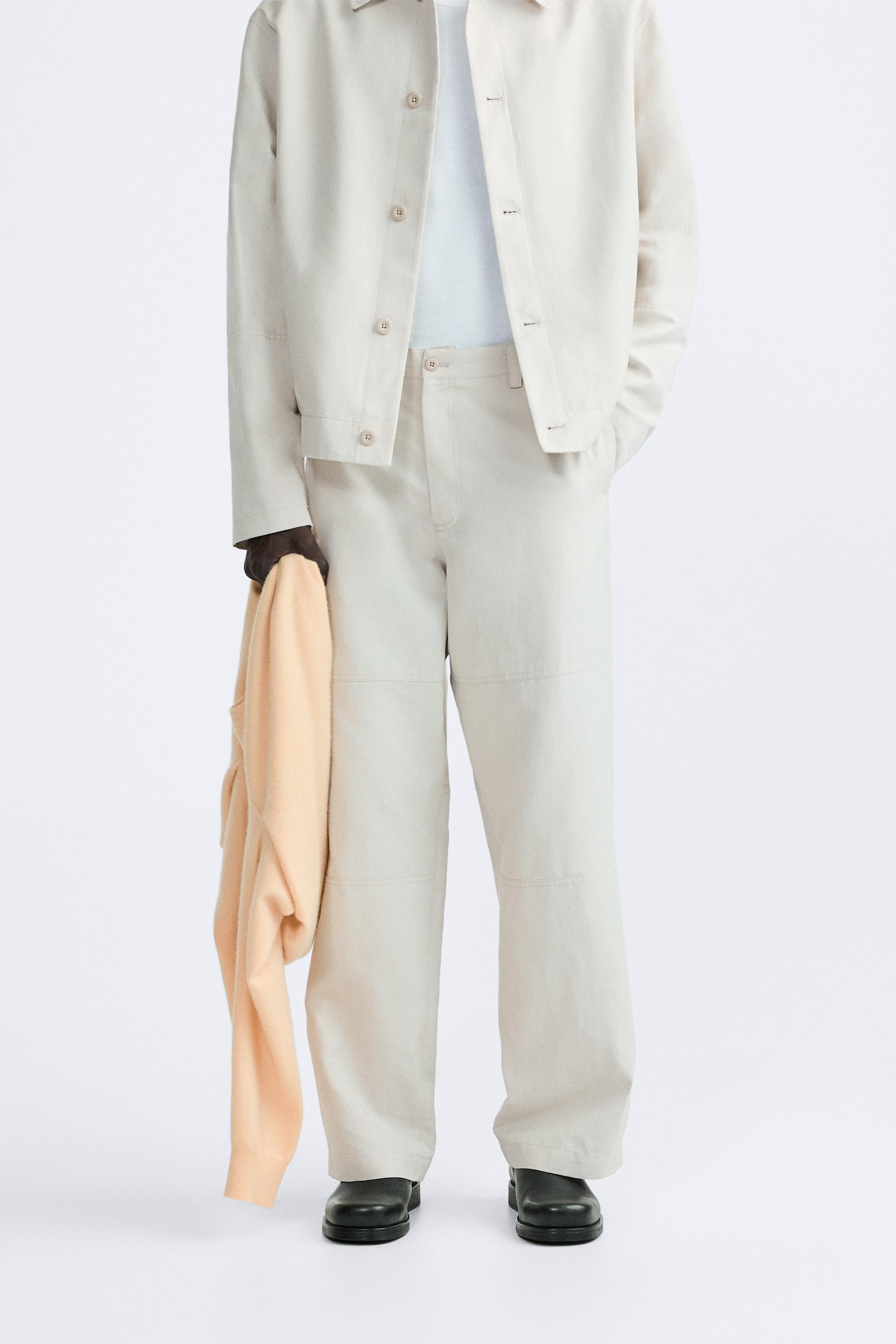 Zara mens best sale linen pants