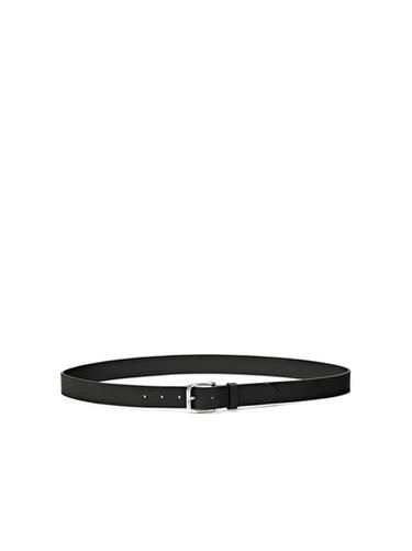 Zara Nappa leather belt with square buckle - Black