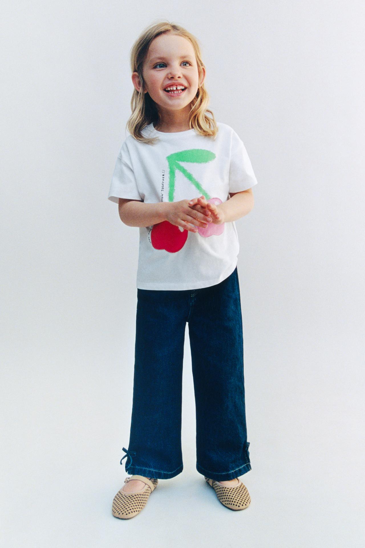 CULOTTE JEANS WITH BOWS - Blue by Zara
