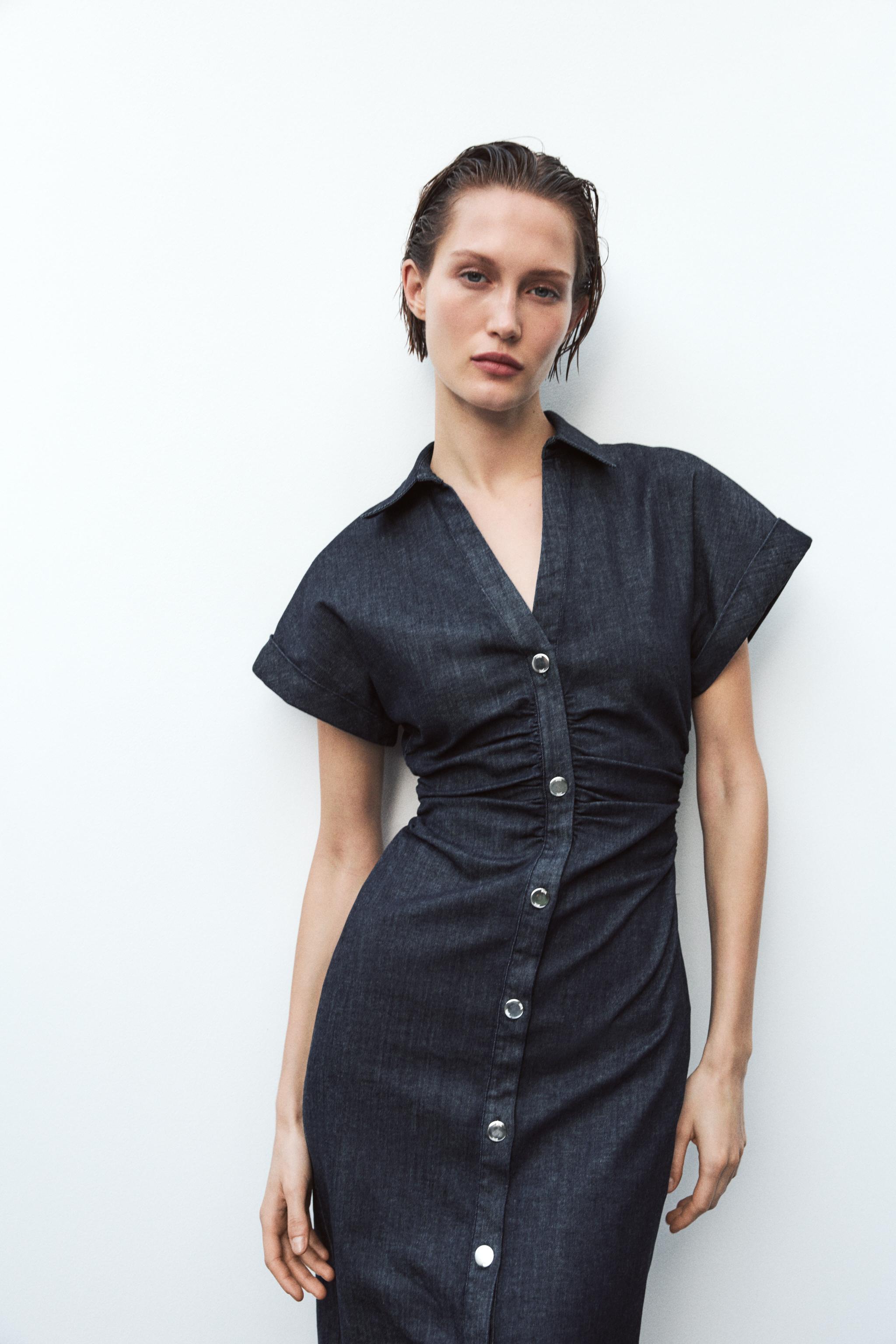 Z1975 DENIM MIDI DRESS