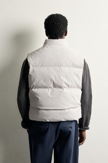 REGULAR FIT PADDED VEST — Gray 2