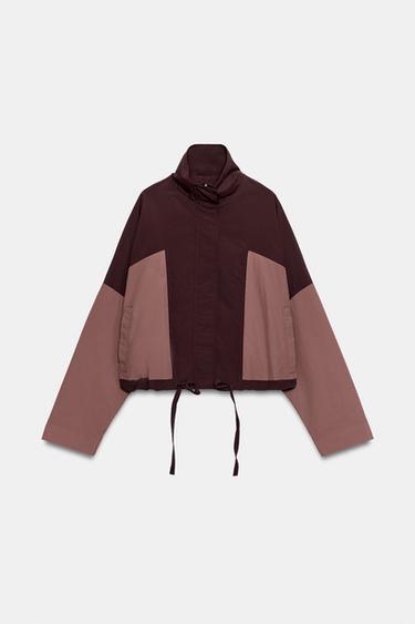 HIGH NECK JACKET - Aubergine by Zara - Image 0