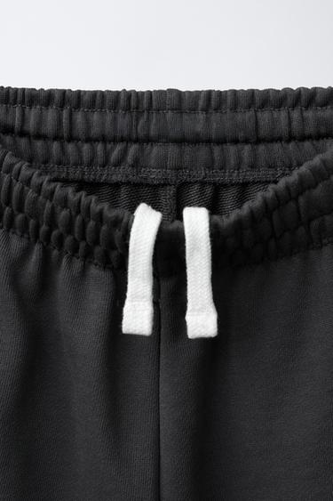 JOGGING BERMUDA SHORTS WITH SLOGAN PRINT - Anthracite grey by Zara - Image 2