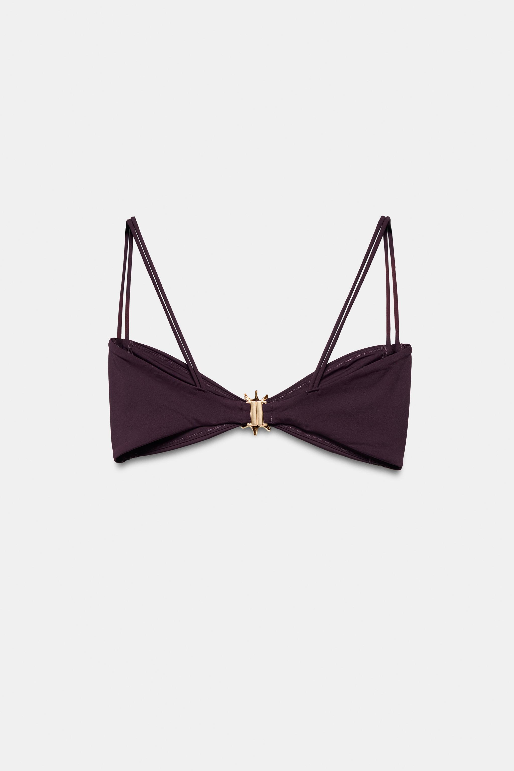 SHELL RUCHED BIKINI TOP