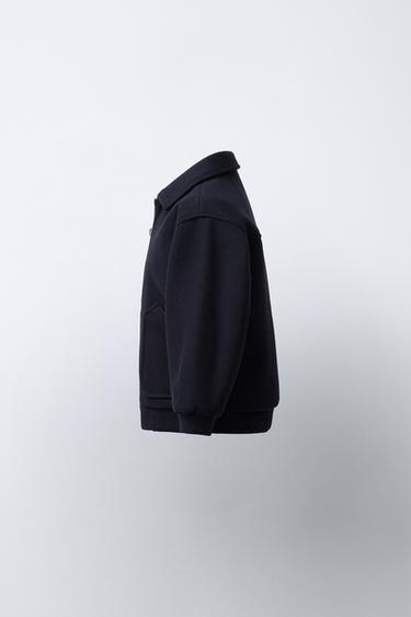 SYNTHETIC WOOL JACKET WITH POCKETS - Navy blue by Zara - Image 2