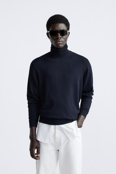 JERSEY MEZCLA VISCOSA - Marino de Zara