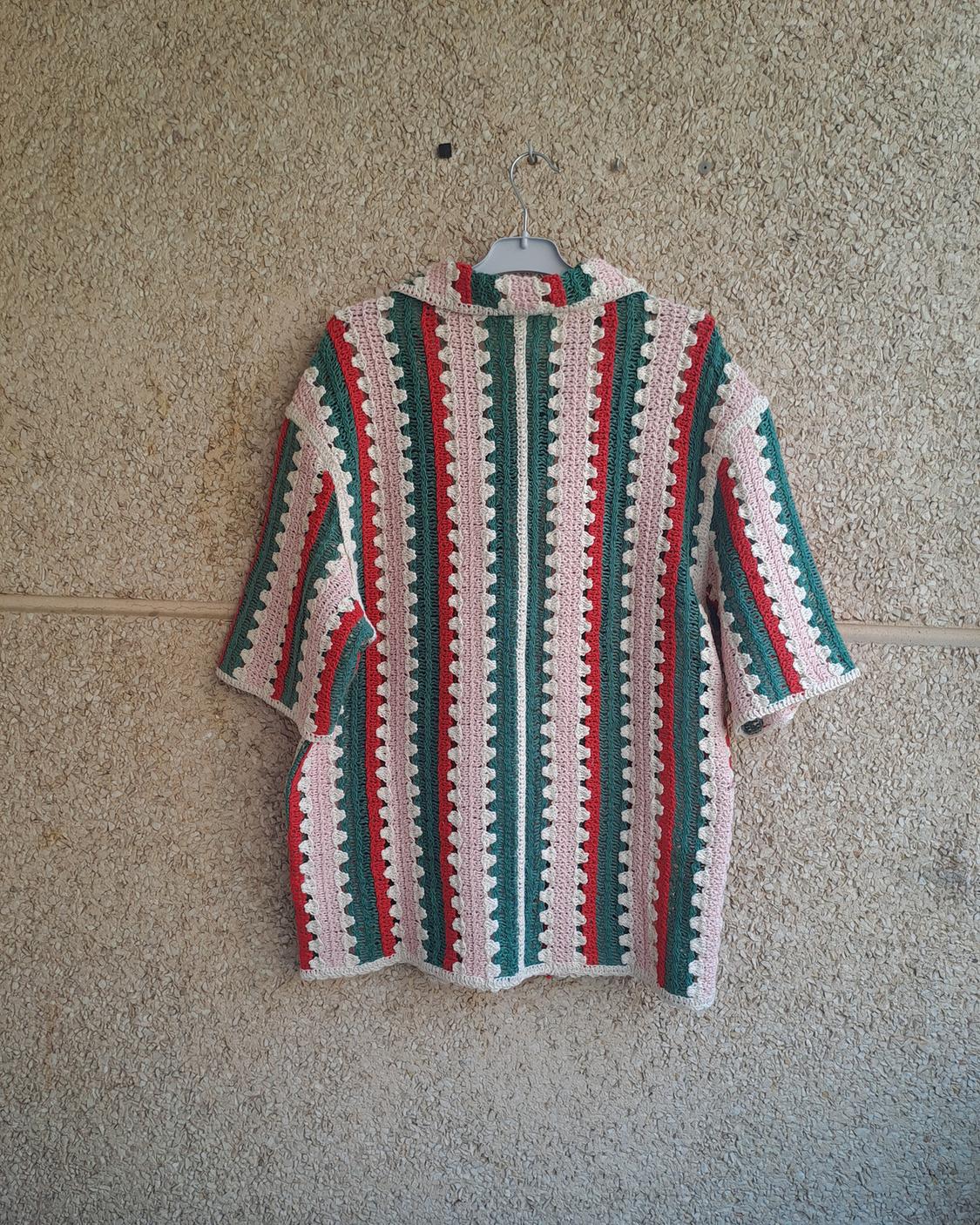 STRIPED CROCHET SHIRT - LIMITED EDITION - Image 2