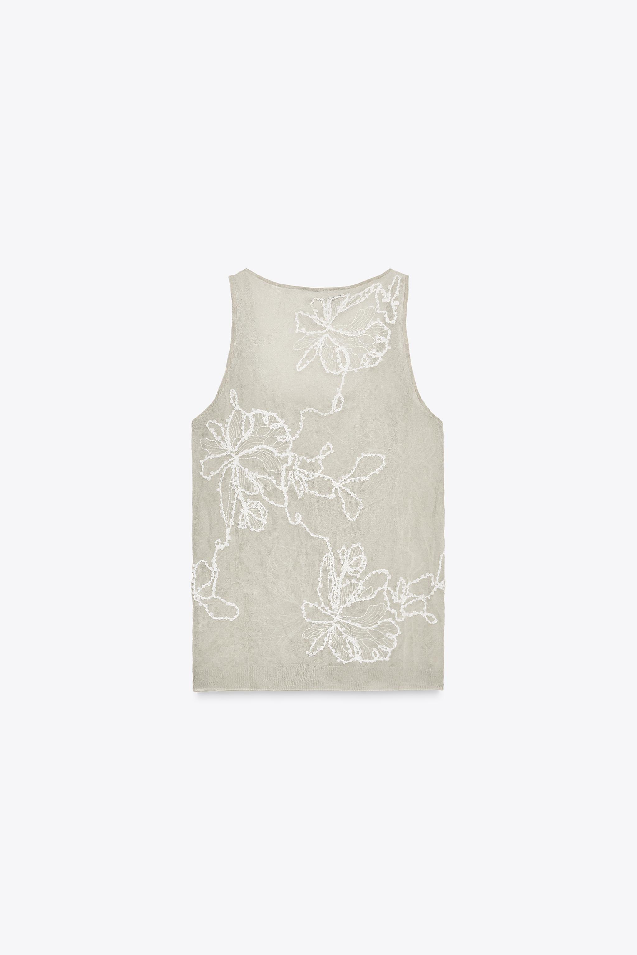 TOP SEMI-TRANSPARENT EN MAILLE TEXTURÉE