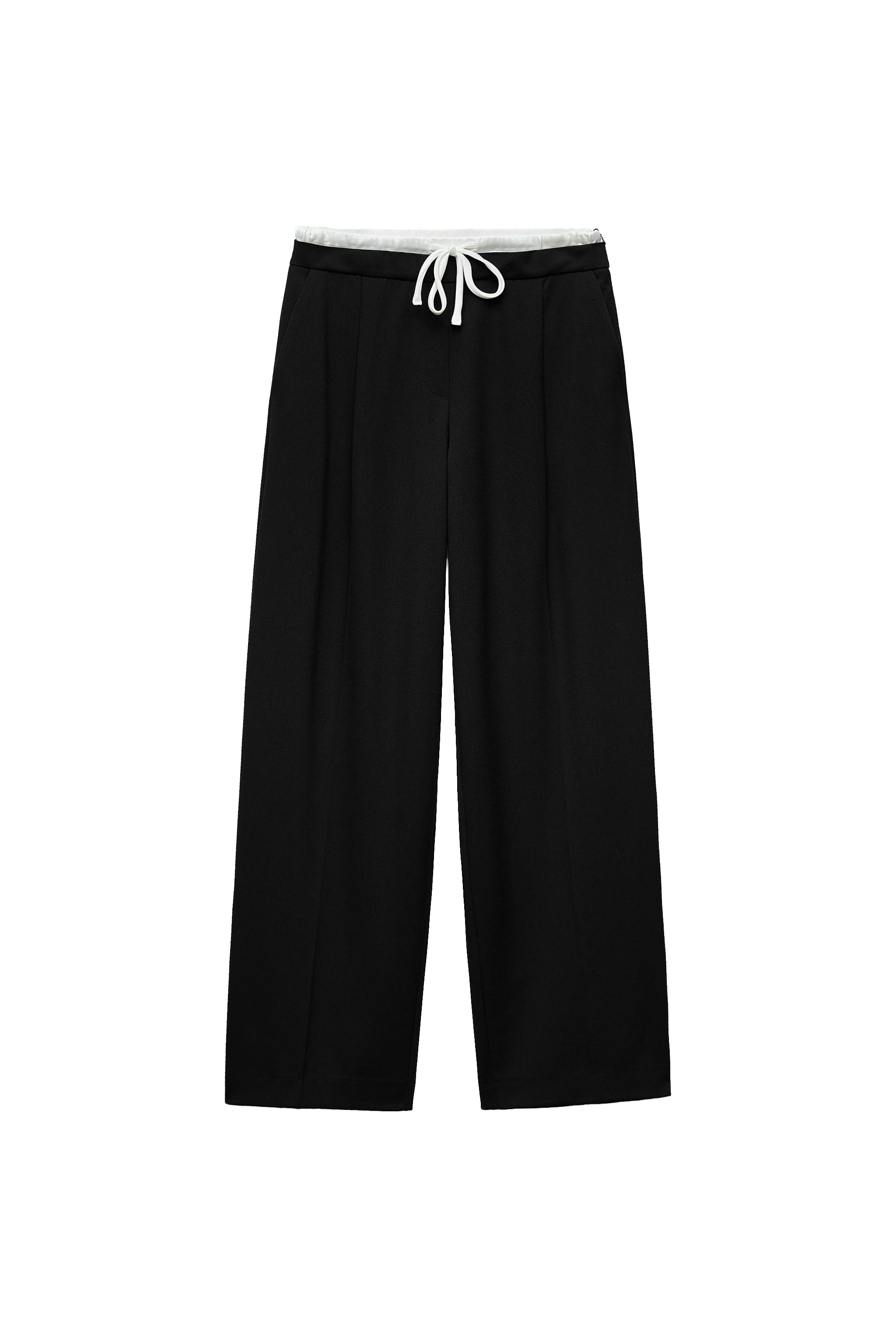 WIDE-LEG TROUSERS WITH DOUBLE WAISTBAND