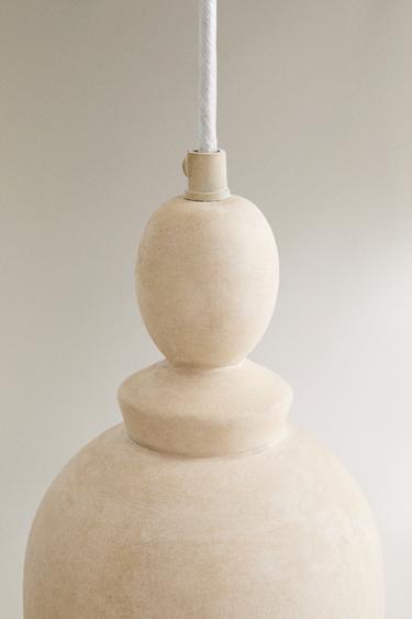 LARGE CERAMIC CEILING LAMP - Beige by Zara - Image 3