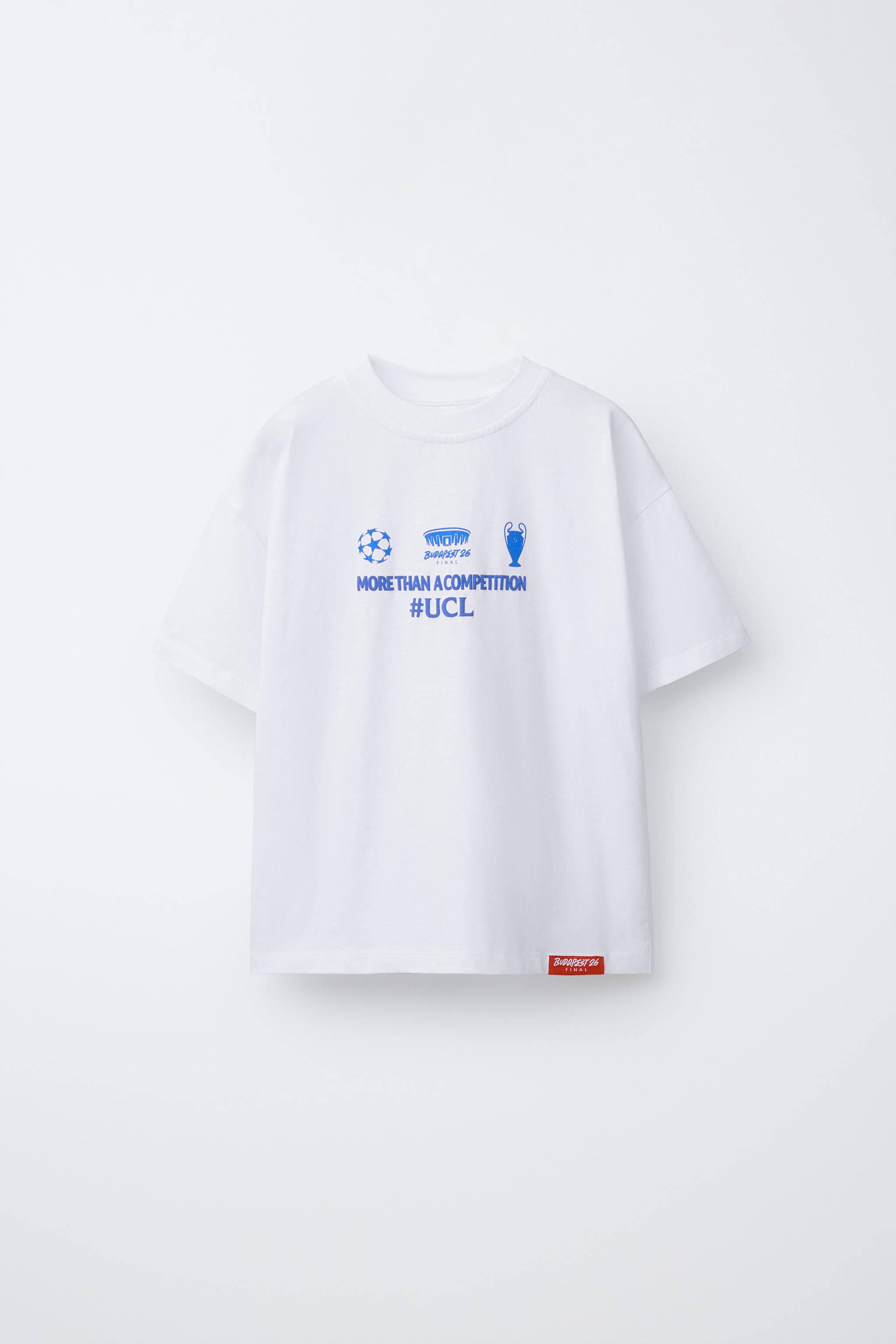 UEFAチャンピオンズリーグプリントTシャツ - ホワイト | ZARA Japan / 日本