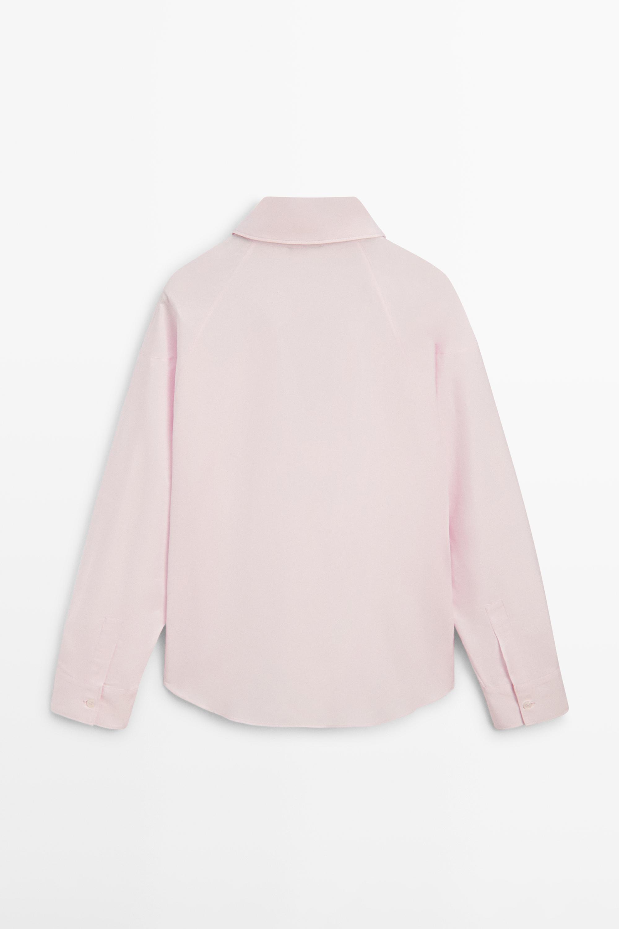 Cotton poplin shirt with dart detail