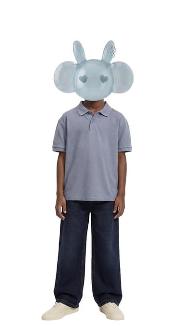 Zara BASIC PIQUÉ POLO SHIRT - Blue / Gray