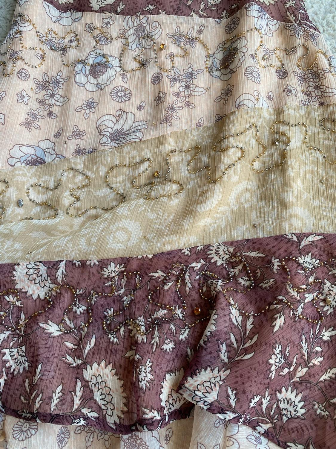 BEADED PRINT HALTER DRESS - Image 2