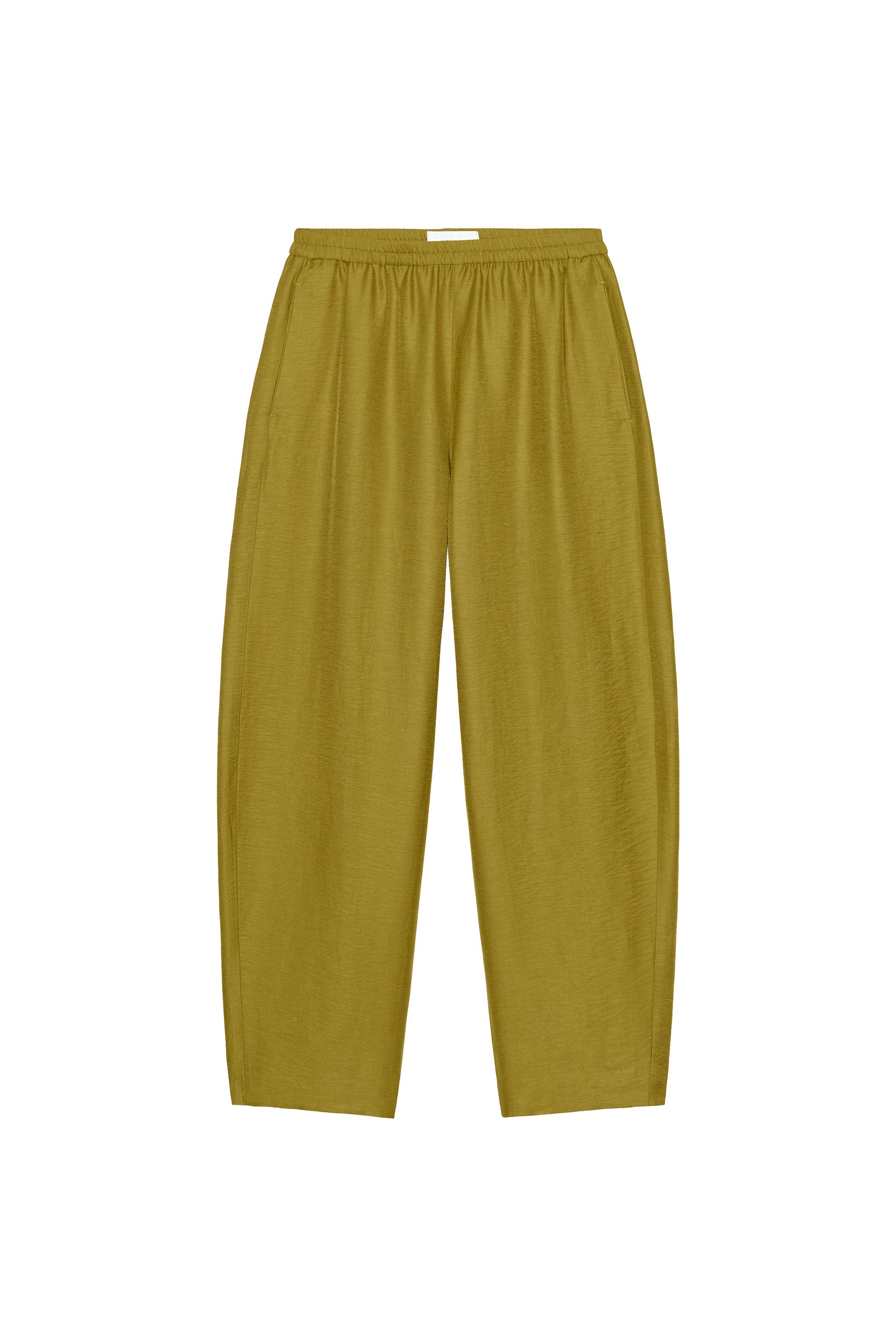 PANTALON BARREL AVEC LIN