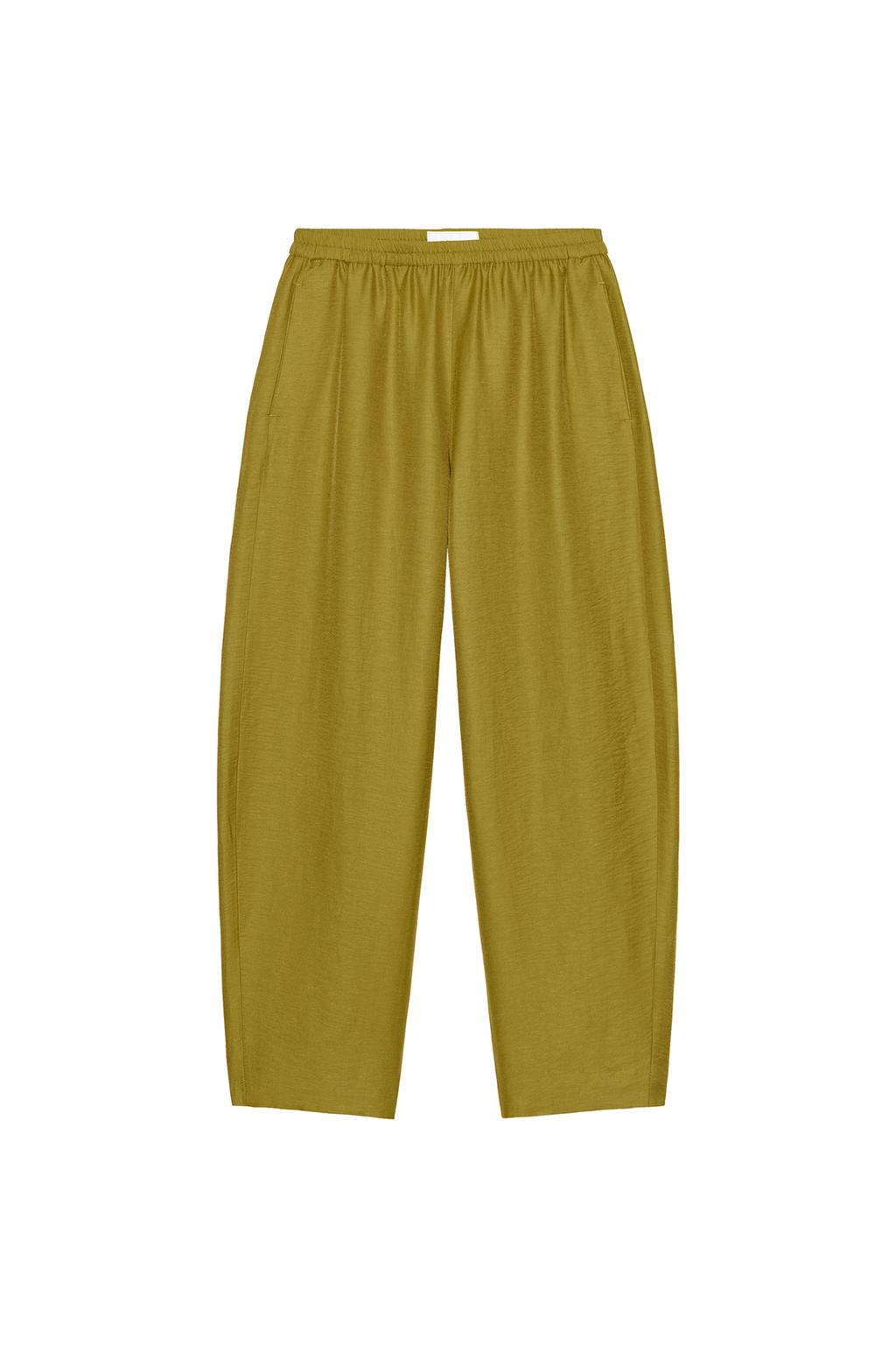 LINEN BARREL PANTS - image 3