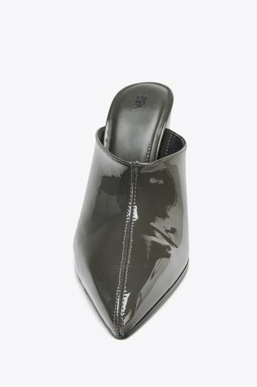 Zara PATENT WEDGE HEELS - Gray