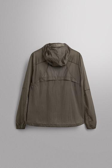 RUNNING WINDBREAKER JACKET - Grey by Zara