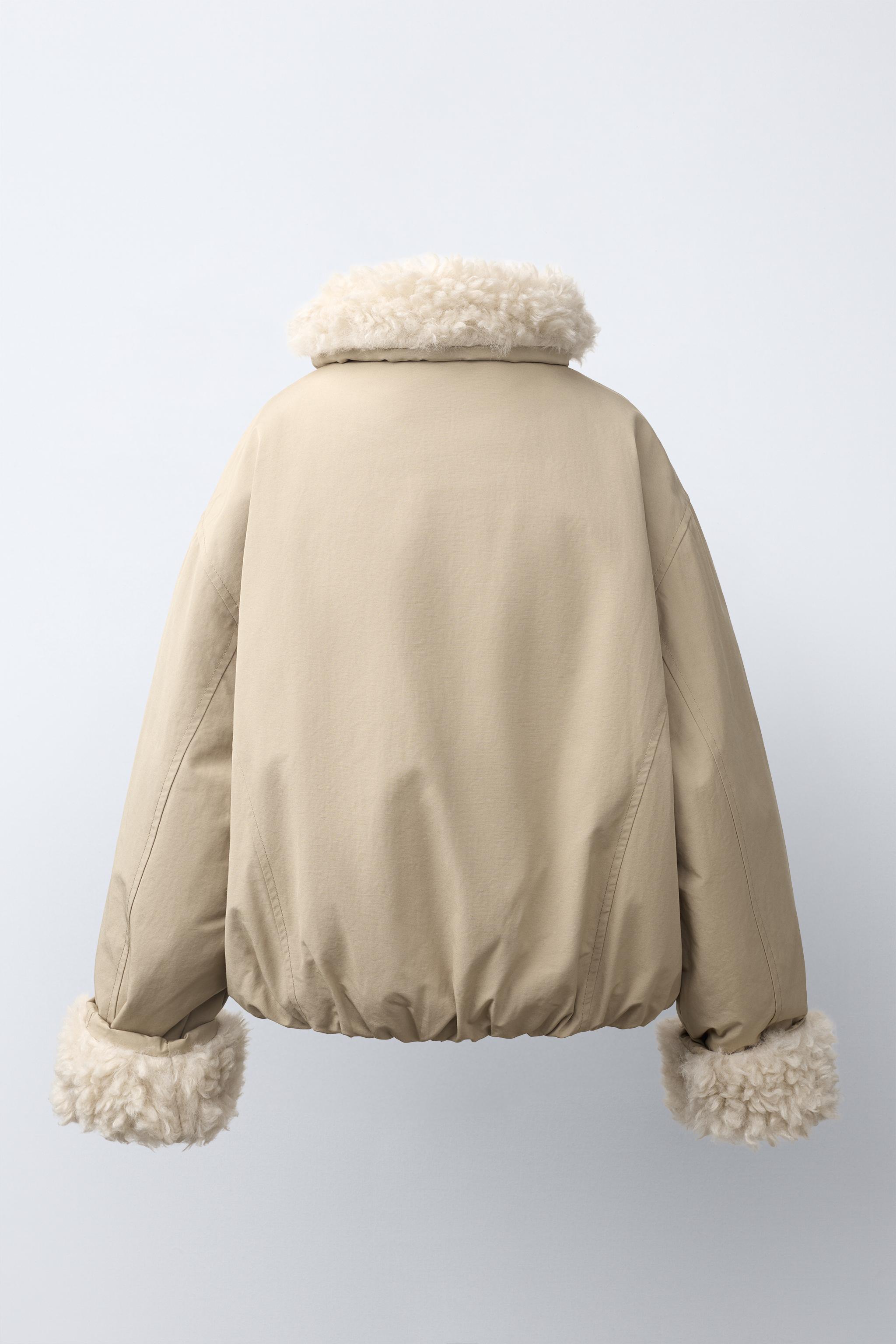 フェイクファージャケット - ミディアムエクリュ | ZARA Japan / 日本