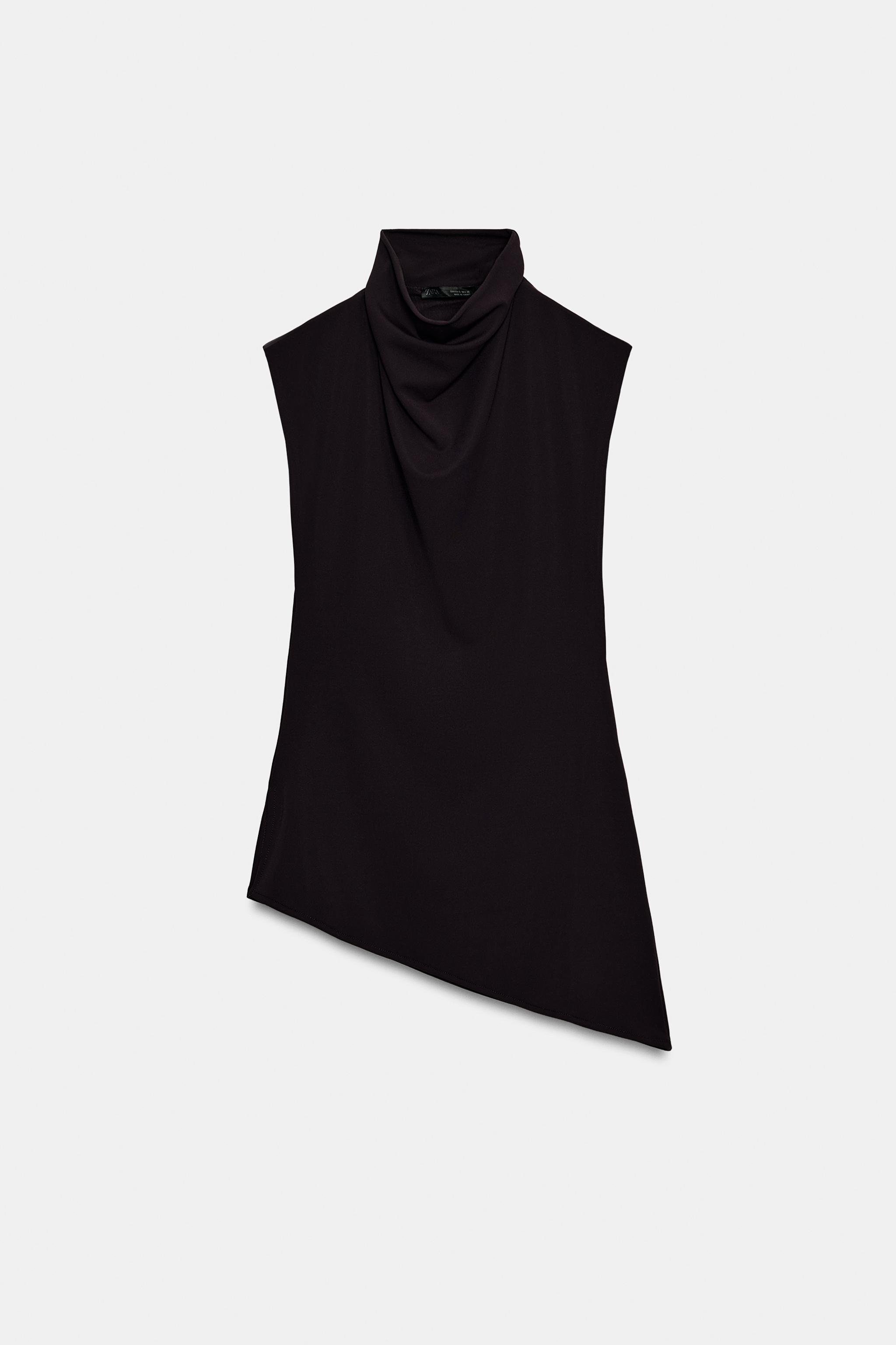 Zara Asimetrik Dökümlü Top görsel 4