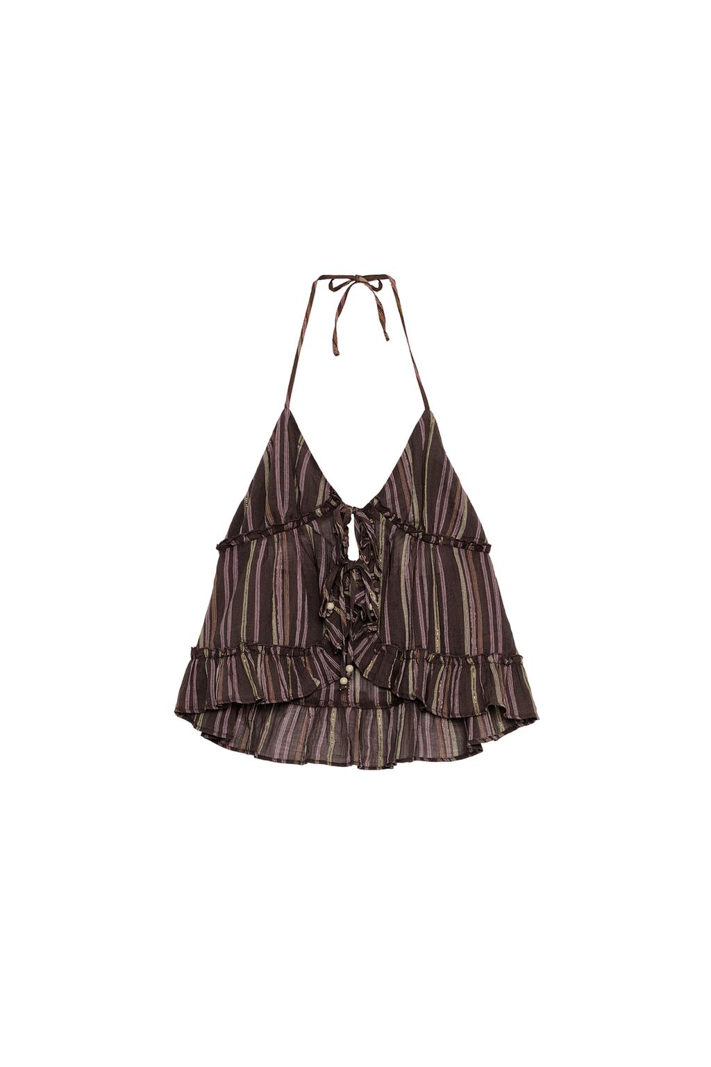 STRIPED METALLIC THREAD TOP - image 3
