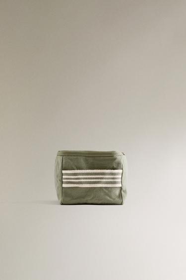 FABRIC WASH BAG WITH HANDLE - Green by Zara - Image 5
