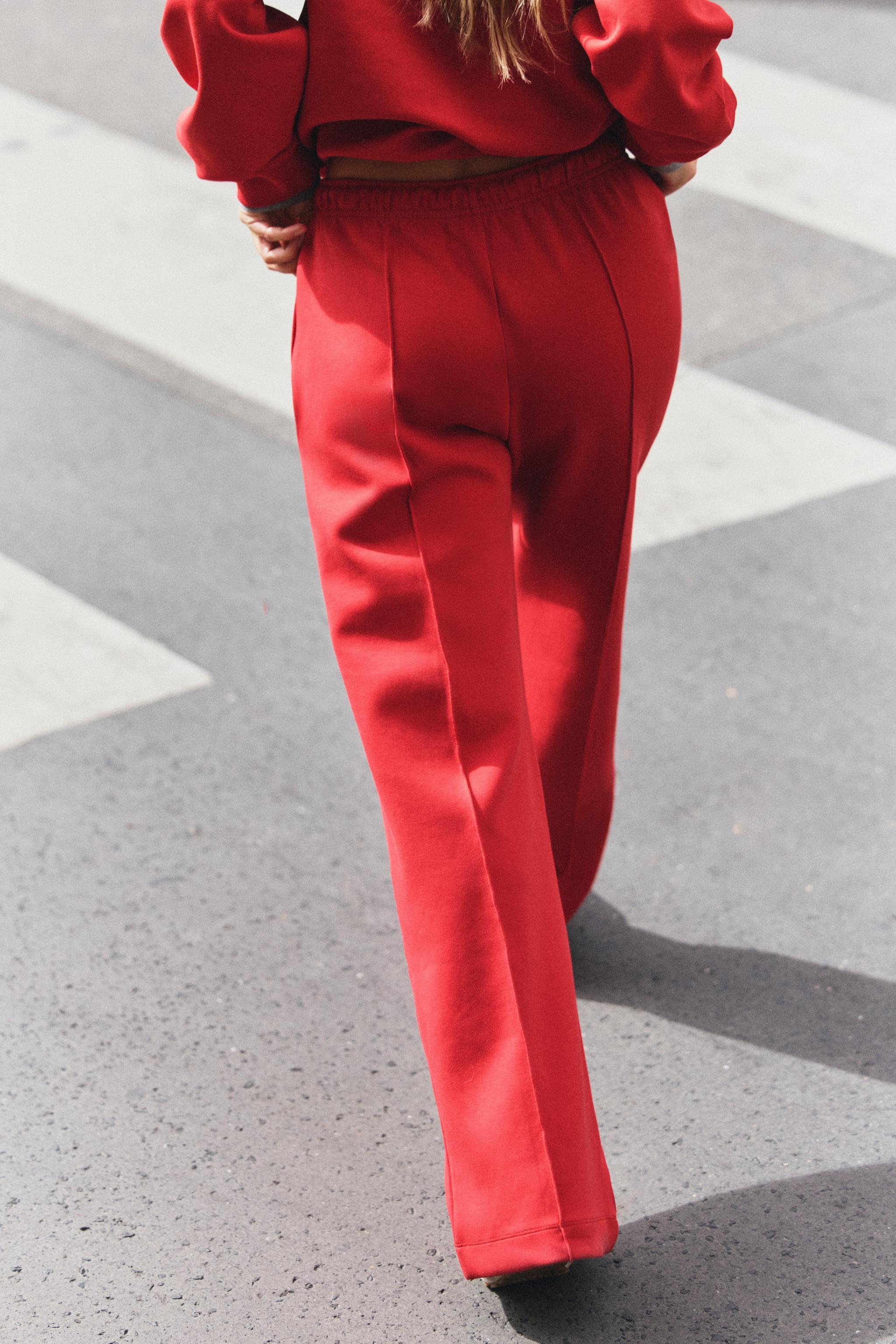 Zara Dikişli İnterlok Pantolon görsel 4