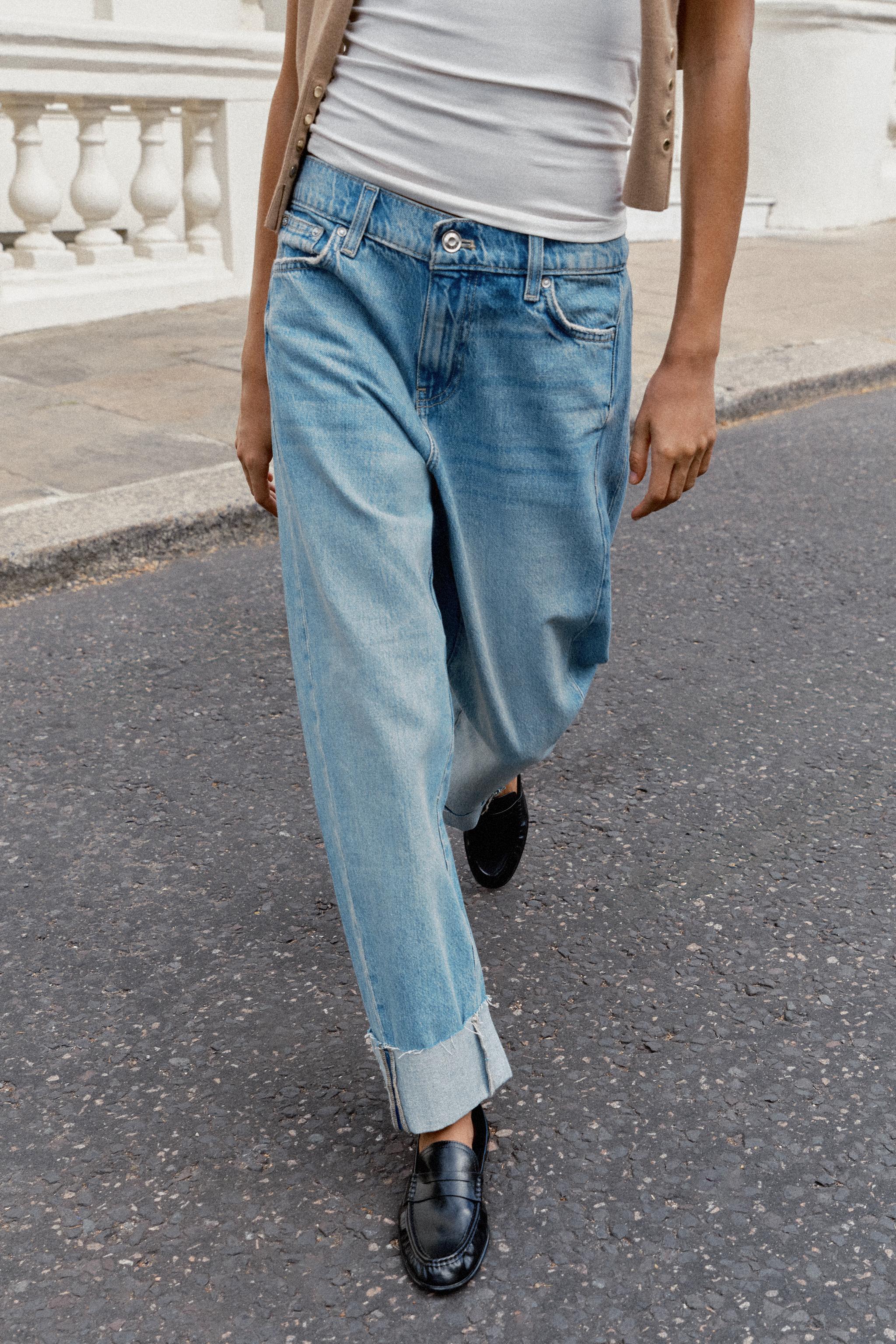 Zara Z1975 Dönmeli Paça Baggy Orta Bel Jean görsel 3