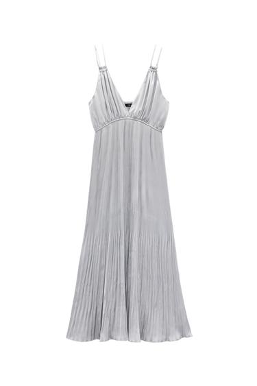 PLEATED CAMISOLE DRESS