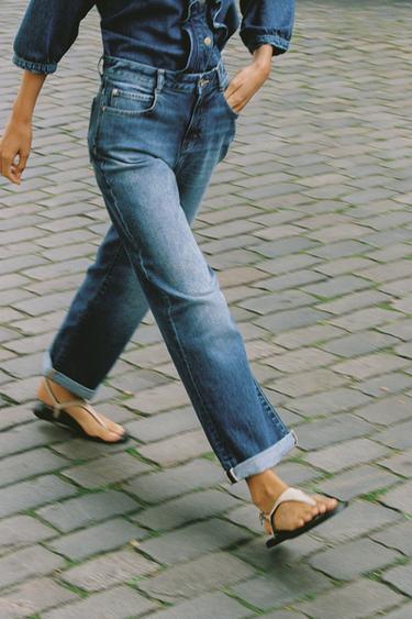 JEAN Z.07 COUPE DÉCONTRACTÉE TAILLE HAUTE BAS AVEC REVERS - Bleu de Zara - Image 2